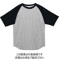 Theory ウォッシャブル ラグランTシャツブラウス トムス 5.6オンスラグランTシャツ 杢グレー×ブラック L 00106