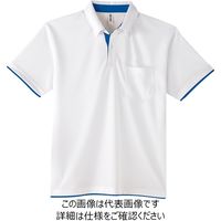 トムス 4.4オンスドライレイヤードBDポケット付ポロシャツ ホワイト×ロイヤルブルー 00315-AYP-732