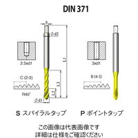 DIN 一般用スパイラルタップ(UNC・インチ寸法・並目) 【SD6C75010UNC2B5】 SD6C75010UNC2B5（直送品）