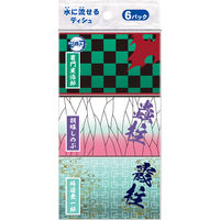 ダイレイ 鬼滅の刃 羽織柄 プリント柄付き 水に流せる ミニポケットティシュ 6個パック 4549660532828 6個×60点セット（直送品）