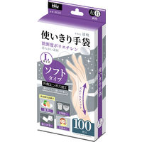 ハウスホールドジャパン 手袋ソフトタイプLサイズ100枚 透明 HG03 4580287322430 100枚×32点セット（直送品）