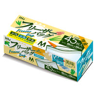 ハウスホールドジャパン フリーザーバッグ 冷凍保存用 Mサイズ 増量 45枚入 4580287372015 45枚×30点セット（直送品）