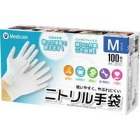 メディコムジャパン アキュフィットニトリル手袋 Mサイズ 4894476011273 100枚×10点セット（直送品）