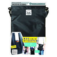 富士 サコッシュ エコバッグ ブラック 4944109314384 1個×72点セット（直送品）