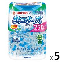 虫コナーズ ビーズタイプ 250日用 シベリアンフォレストの香り 360g 1セット（1個×5） 大日本除虫菊