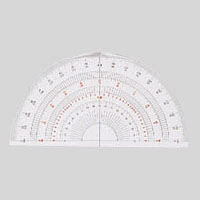 岡本製図器械 半円分度器　１５ｃｍ B-15 (39-0015) 10枚（直送品）