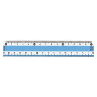 カラー直線定規　１５ｃｍ　ブルー CPK-15-B 20本 共栄プラスチック（直送品）