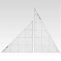 クラウングループ 方眼三角定規 CR-HR300 1セット(1本×3)