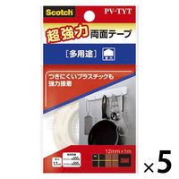 スリーエム ジャパン スコッチ超強力両面テープ　多用途 PV-TYT 1セット（5パック）