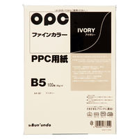 文運堂 ファインカラーＰＰＣ　Ｂ５　１００枚入 カラー321 アイボリー 10袋（直送品）