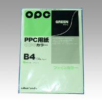 文運堂 ファインカラーＰＰＣ　Ｂ４　１００枚入 カラー346 グリーン 5袋（直送品）