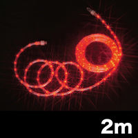 【イルミネーション】 LEDソフトネオン 長さ2m 赤・赤 PR-E340-02RR 1個 ジェフコム（直送品）