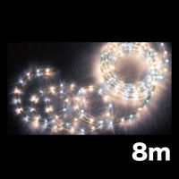 【イルミネーション】 LEDソフトネオン 長さ8m 白・電球色 PR-E340-08WL 1個 ジェフコム（直送品）