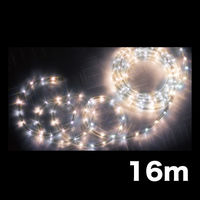 【イルミネーション】 LEDソフトネオン 長さ16m 白・電球色 PR-E340-16WL 1個 ジェフコム（直送品）