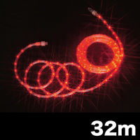 【イルミネーション】 LEDソフトネオン 長さ32m 赤・赤 PR-E340-32RR 1個 ジェフコム（直送品）