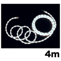 【イルミネーション】 LEDソフトネオン 乳白ロッドタイプ 長さ4m 白・白 PR-E340W-04WW 1個 ジェフコム（直送品）