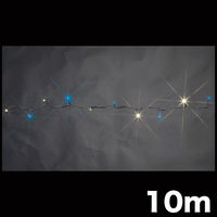 【イルミネーション】 LEDストリングライトセット 長さ10m 白・青 STM-ASET-10WB 1セット ジェフコム（直送品）