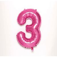 いろは出版 NUMBER BALLOON ナンバー【3】バルーン ピンク SFNP-03 1セット(1個×2)