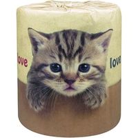 林製紙 (2962)やっぱり猫が好き!1ロール個包装トイレットペーパー 810083 1セット(1個×100)