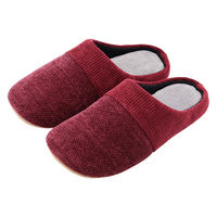 【スリッパ】オクムラ ドットベロアチャールス M レッド（直送品）