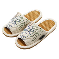 【スリッパ】オクムラ マティス 西洋絵画 竹スリッパ M ネイビー（直送品）