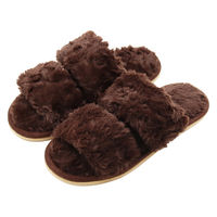 【スリッパ】オクムラ ダブルベルトスリッパ Ｍ ブラウン（直送品）