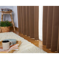 ユニベール シンプルドレープ 1級遮光カーテン 1000×1200mm  ブラウン 1セット(2枚入)（直送品）