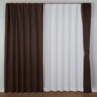 ユニベール セーブ 3級遮光カーテン 遮熱 2000×1780mm  ブラウン 1セット(2枚入)（直送品）