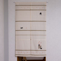 ユニベール のれん ステッチキャット3 850×1500mm  アイボリー 1枚（直送品）