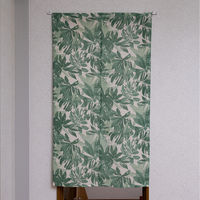 ユニベール のれん ボタニカルリーフ 850×1500mm  グリーン 1枚（直送品）