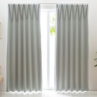ユニベール ベルーイ 1級遮光・防炎カーテン 1000×1350mm  シルバーグレー 1セット(2枚入)（直送品）