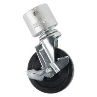 グリーンクロス 単管用ジョイント金具 Kタイプ 中キャスター付き カップ型 KSC-1C-C100 1個（直送品）