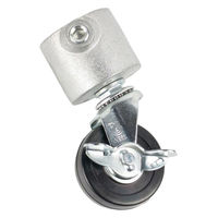 グリーンクロス 単管用ジョイント金具 Sタイプ 小キャスター付き カップ型 S-14-1C-65 1個（直送品）