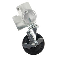 グリーンクロス 単管用ジョイント金具 Sタイプ 中キャスター付き コーナー型 S-14-3Y-100 1個（直送品）