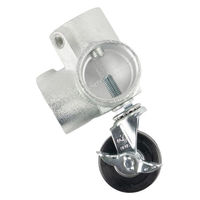 グリーンクロス 単管用ジョイント金具 Sタイプ 小キャスター付き コーナー型 S-14-3Y-65 1個（直送品）