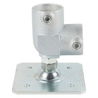 グリーンクロス 単管用ジョイント金具 Sタイプ 水平調整 重量用スクエア エルボ型 S-15-2L-2000B-T 1個（直送品）