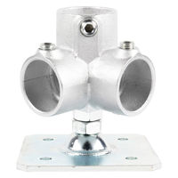 グリーンクロス 単管用ジョイント金具 Sタイプ 水平調整 重量用スクエア コーナー型 S-15-3Y-2000B 1個（直送品）