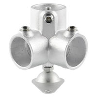 グリーンクロス 単管用ジョイント金具 Sタイプ 水平調整 アンカー コーナー型 S-15-3Y-500A 1個（直送品）