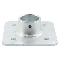 グリーンクロス 単管用ジョイント金具 Zタイプ 重量用スクエア型ベース 中央 Z-15-1B 1個（直送品）