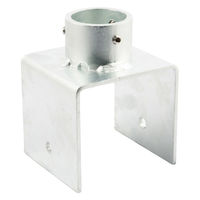 グリーンクロス 単管用ジョイント金具 Zタイプ 単管支柱ベース 100ミリ幅 Z-21-100W 1個（直送品）