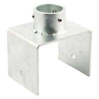 グリーンクロス 単管用ジョイント金具 Zタイプ 単管支柱ベース 120ミリ幅 Z-21-120W 1個（直送品）