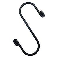 フジテックジャパン S型丸カン 100×41×4.5 黒 吊り下げ・連結用 1100100016473 1個（直送品）