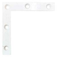 フジテックジャパン アイアン平横金具 120×120 白 30個入 棚・補強・装飾用 1100100016497 1箱(30個入)（直送品）