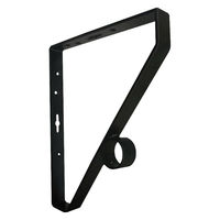 フジテックジャパン パイプハンガー棚受黒200×250 6個 ハンガーパイプ・クローゼット金具 1100100016533 1箱(6個入)（直送品）