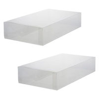 LIV PLUS ベストコ ブーツボックス 靴 収納 サイドオープン 2個 クリア ゼーエン ND-2803 1個（直送品）