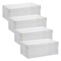 LIV PLUS ベストコ シューズボックス フルオープン メンズ 4個 クリア ゼーエン ND-2812 1個（直送品）