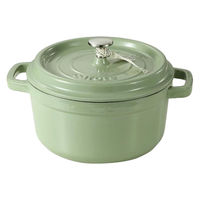LIV PLUS CAROTE(カローテ) ココット鍋 24cm IH ホーロー アップルグリーン NM-5236 1個（直送品）