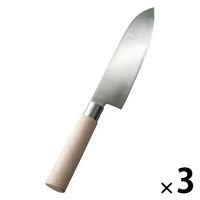 くらしあす エコなハンドル 関の三徳包丁 238369 1セット（1丁×3） 軽量 モリブデンステンレス刃