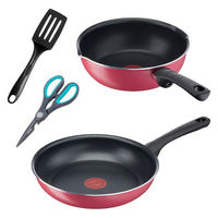 （お得なセット）クランベリーレッド フライパン ツール 4点セット 15453 1個 T-fal（ティファール）