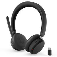 レノボ・ジャパン  Ｌｅｎｏｖｏ　ＤｕａｌーＭｏｄｅ　ワイヤレス　アクティブノイズキャンセリング　ヘッドセット 4XD1S19778（直送品）